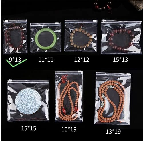 100 Self Seal PVC Pack Zipper Lock Bags,Clear Jewelry Anti Oxidation Bag Clarity Tarnish Prevention,Small Sealed Bag,Resealable packaging or Storage of Jewelry, Earrings and Rings (9x13cm/3.5x5inch)