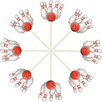 36Pcs Bowling Cupcake Toppers Sports Theme Bowling Cupcake Food Toothpicks Baby Shower Cake Decorations for Sport Balls Theme Bowling Kids Birthday Party Decorations