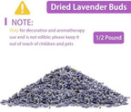 1/2 Pound Dried Lavender Flowers, Natural Dried Lavender Buds Bulk for Soap Making, Candles, Sachets, Crafts, DIY Projects