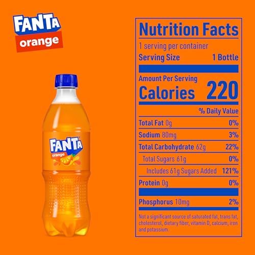 Fanta Orange, 16.9 Fl Oz, Pack of 6