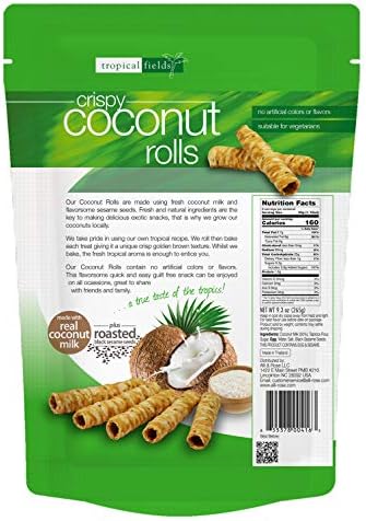 2 pack Tropical Fields Crispy Coconut Rolls