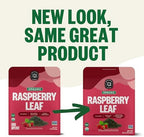 FGO Organic Red Raspberry Loose Leaf Herbal Tea, Cut and Sifted, Caffeine Free, 16oz Bulk Resealable Pouch, Packaging May Vary (Pack of 1)