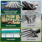 VVOKGO Broadfork Garden Tool with 11.8" Long Tines, 5-Tine Broad Fork for Gardening Heavy Duty, Unbreakable Garden Fork & Hand Tiller for Farm Digging, Crushing, Aerating Soil
