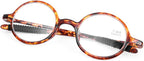 DOOViC Round Reading Glasses Flexible Lightweight Readers Glasses Fashion Design Tortoise for Men & Women 1.75