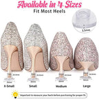 Heel Protectors for Grass, 21 Pairs, 4 Sizes, Clear