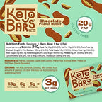 KETO BARS : The Original High Fat, Low Carb, Ketogenic Bar. Gluten Free, Homemade with simple ingredients. [Chocolate Peanut Butter, 10 Pack]