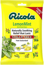 Ricola Sugar Free Large Bag Bundle, SF Lemon Mint (45 ct), SF Swiss Cherry (45 ct), 2 Bag Pack