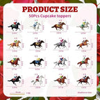 50Pcs Derby Decorations Cupcake Toppers, Horse Racing Decorations Cake Toppers, Horse Cupcake Toppers, Derby Party Decorations Cupcake Toppers, Run for the Roses Party Supplies