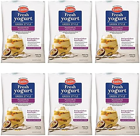 Easiyo Greek & Passionfruit Premium Yoghurt Mix 230g (Pack of 6)