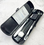 Portable Orthodontic Oral Care Kit for Braces - Interdental Brush Dental Wax Dental Floss Toothbrush Cleaning Kit, Black