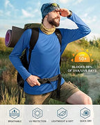 Roadbox Mens UPF 50+ UV Sun Protection Shirts Outdoor Long Sleeve SPF Rash Guard for Fishing Hiking Swimming Running