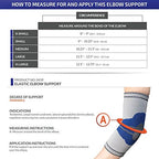 Champion Elastic Elbow Support Compression Sleeve, Gray (Side Stays), X-Small
