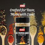Badia Salt Pepper Garlic Seasoning, 6.5 oz - All Purpose Spice Blend for Rubs, Beef, Chicken, Steak, Vegetables - Gluten Free, No MSG