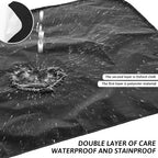 Adult Bib Double Layer Stretchable Adult Bibs Waterproof Washable Clothing Protector Reusable Large Bibs Dining Clothing Protector for Men Women Elderly Senior Father's Day Gifts