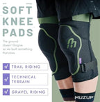 Offedge Knee Pads, Sufficient Protection MTB Knee Pads No-Slipping Mountain Bike Knee Pads Removable Padding MTB Knee Pads for Men Knee Pads for Work Snowboarding Knee Pads