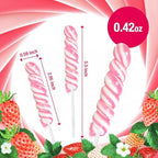 Pink Twisty & Swirl Lollipops 32 Pack, Baby Shower Candy Twist Lollipop Individually Wrapped Suckers, Valentine’s Lollipops Candy Bulk, Strawberry Gender Reveal