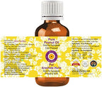Deve Herbes Peanut Oil (Arachis hypogeae) | Cold Pressed | Pure | Natural | Undiluted | For Diluting Essential oils | For Skin & Massage | Non-Sticky| Lightweight| Men & Women | 50ml (1.69 oz)