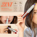 Womens Eyebrow Trimmer Rechargeable Upgraded 2-in-1 Portable Electric Eyebrow Trimmer & Nose Hair Remover Black Waterproof Eye Brow Razors Electric with USB Charging