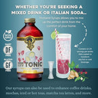 Portland Syrups Rose City Tonic Concentrate - Craft Delicious Cocktails, Mocktails, Sodas, and More - 12 oz with 24 Servings (Pack of 1)