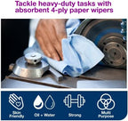 Tork Paper Wiper Centerfeed Blue M2, High Absorbency, 4 x 190 Feet, 132451A
