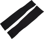 2pcs Black Cooling Arm Sleeves Summer Sunscreen Arm Covers UV Protection Outdoor Cycling Protectors for Men Wear-resistant Ice Silk Fabric Elbow Sleeve