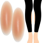 Majurphy Silicone Adhesive Calf Pads, Calf Corrector,Soft Invisible Shaping Calf Straight Leg Patches for Crooked or Thin Skinny Legs 1 Pair, Orange, Medium