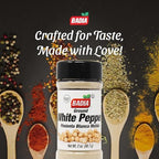 Badia Ground White Pepper, 2 oz – Smooth, Mellow Heat and Delicate Flavor for Light Sauces, Soups, Poultry and Seafood