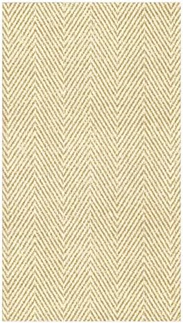 Caspari Paper Guest Towels Jute Linen, 12 Per Box,Tan,Guest Towel,9760GG