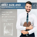 20x24 Clear Plastic Merchandise Bags, Glossy Finish, Extra Large Retail Size, 100 Pack, 2 Mil Thick, with Die-Cut Handles by PPB
