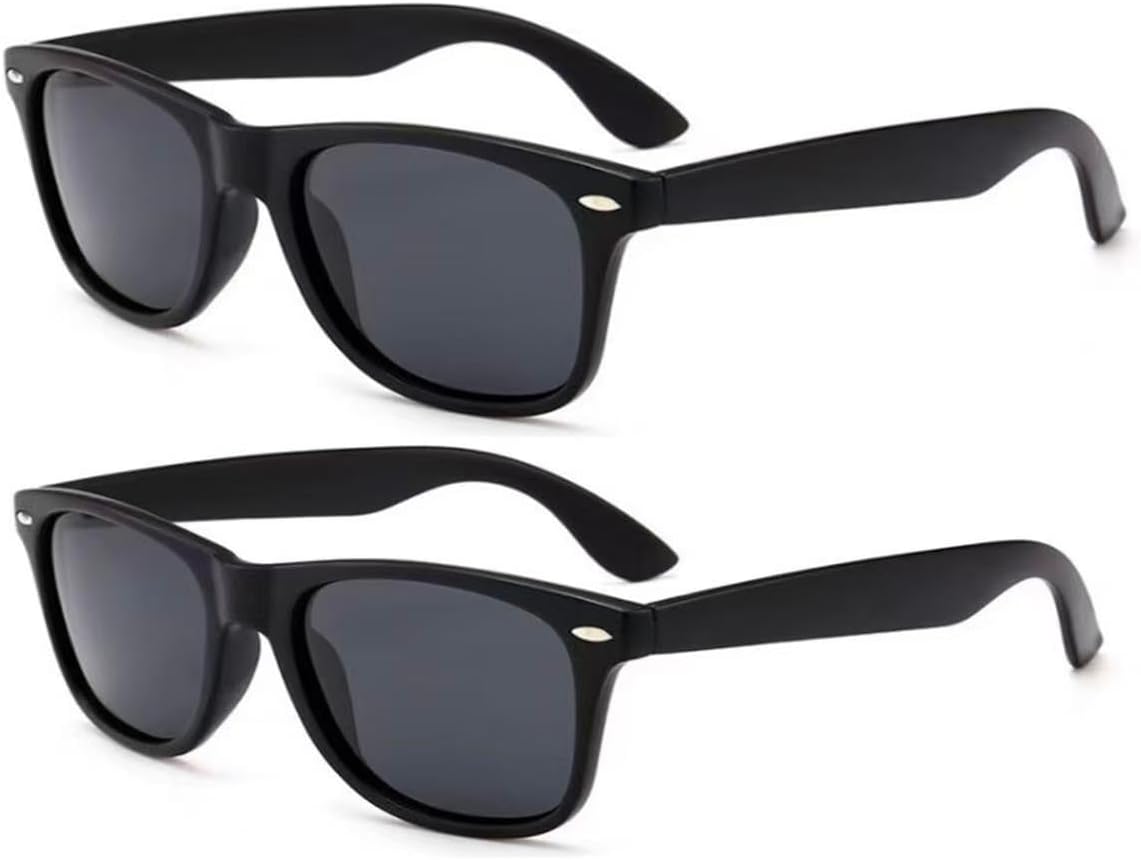 2 PACK Lunisk Correction Glasses, Vision Correction Astigmatism Glasses for vision improvement Unisex-(BLACK-MAU32)