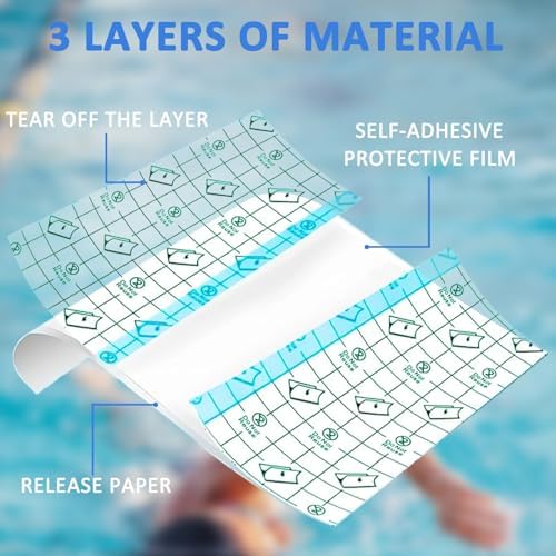 Beieverluck 12 Rolls Tattoo Aftercare Bandage Waterproof (6" x 4.4 Yard) Second Skin Tattoo Cover Tape Tattoo Healing Wrap Tattoo Supplies for Swimming, Shower, Wound Initial Healing