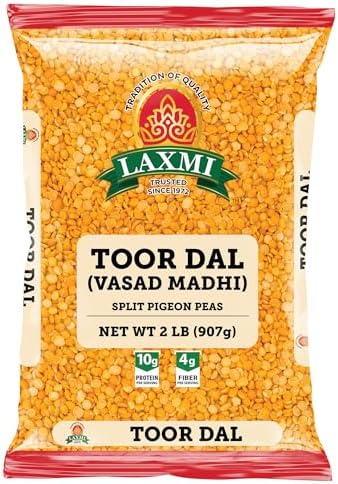 Laxmi Toor Dal, Traditional Indian Split Pigeon Peas - 2lb Bag