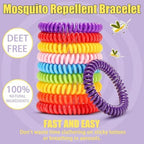 48 Pack Mosquito Repellent Bracelets with 60 Mosquito Repellent Patches, Individually Wrapped Mosquitoes Bracelets Stickers for Camping Swimming Outdoor Indoor, Deet Free