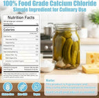 Calcium Chloride Food Grade 5 oz, Pure Calcium Chloride for Cheese Making, Pickling, Canning, Brewing & Modern Cooking, Vegan, Gluten-Free, Resealable Pouch, 2-Year Shelf Life