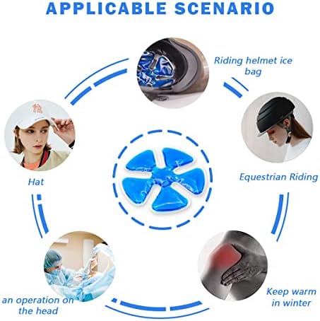 Head Gel Ice Pack, Helmet Ice Pack, Used for Catcher Helmets, Outdoor Sport, Equestrian Riding, Operation On The Head, Relieve Summer Heat and Keep Cool (2 Count)