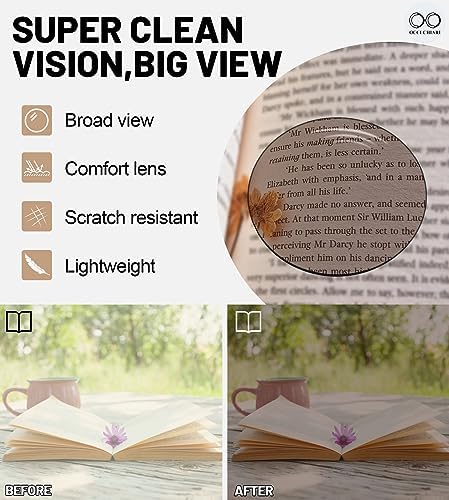 OCCI CHIARI Women Reading Sun Glasses 2.0x Sunglasses with Readers Outdoor UV400(1.0 1.25 1.5 1.75 2.0 2.25 2.5 2.75 3.0 3.5)