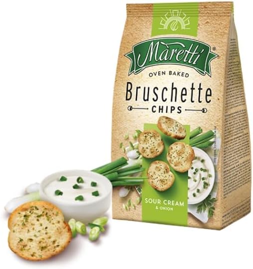All Natural Bruschette Bruschetta Vegan Cracker Bruschettini Chips 4 PACK (5oz, Sour Cream And Onion)