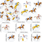 Gyufise 48Pcs Edible Horse Racing Cupcake Toppers Horse Riding Cake Decorations for Equestrian Themed Birthday Baby Shower Royal Ascot Cheltenham Festival Party Decorations