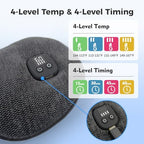 Heated Eye Mask for Dry Eyes, Cordless Warm Eye Compress, 4 Heat Levels, 4-Level Timing, 1000mAh Rechargeable, Blepharitis, Styes, Washable Cover, Travel, Gifts for Family(Black)