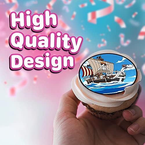 30 x Edible Cupcake Toppers Themed of Pirate Adventure Collection of Edible Cake Decorations | Uncut Edible on Wafer Sheet