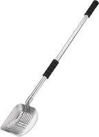 Yangbaga Metal Cat Litter Scoop with Deep Shovel&Long Handle,Detachable Stainless Steel Non-Stick Sifter with Foam Padded Grip, No Bending Back Heavy Duty Cat Litter Scooper