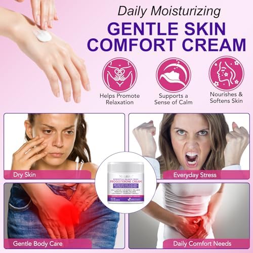 Wild Yam Cream, Topical + Natural Wild Yam Cream for Hormone Balance, Support Perimenopause & Menopause Relief, Nourish The Skin, Daily Moisturiser for Women 4.23Oz
