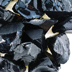 Bulk Rough Black Obsidian Crystal Large 1" Natural Raw Stones Crystal for Tumbling Cabbing Fountain Rocks Decoration Polishing Wire Wrapping Wicca Reiki Healing Crystals