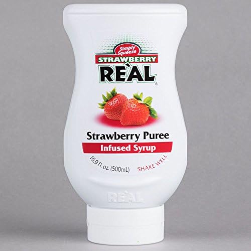 Simply Squeeze-Strawberry Real-Puree Infused Syrup 16.9 Oz.