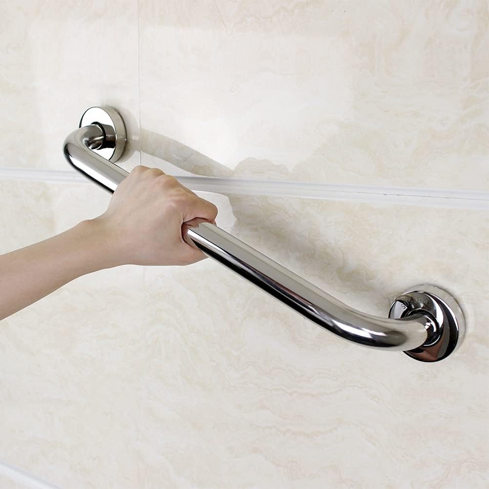 Stainless Steel Grab Bar, Bathroom Grab Rail Safety Handrail Support Towel Bar Load-Bearing 500 Pounds Fixing Screws Included for Shower Room, Toilet, Bathtub, Corridor