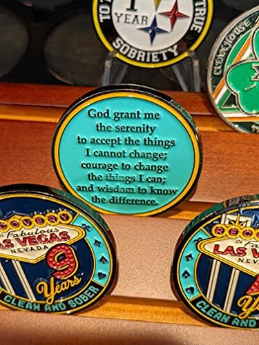 Las Vegas Recovery AA chip Available in Years 1-50 Sober Medallion for 12 Step Programs