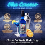 Lily’s Mixers Blue Curacao Syrup for Cocktails, Mocktails & Other Drinks – Our Large 32 oz bottle of Vibrant Drink Syrup Makes up to 64 Drinks & is Shelf Stable for up to 1 Year (Blue Curacao, 1 Pack)