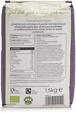 Waitrose Duchy Organic Stoneground Plain Wholemeal Flour 1.5kg