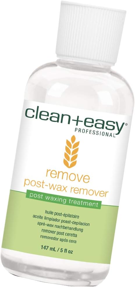 Clean + Easy After Wax Remover Oil for Skin – Post Wax Care & Soothing Residue Remover for Smooth Skin, 5 fl oz