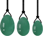 Drilled Yoni Egg Set Natural Rose Quartz Jade Eggs for Kegel Exercise Exercise Crystal Ball,Aventurine Eggs